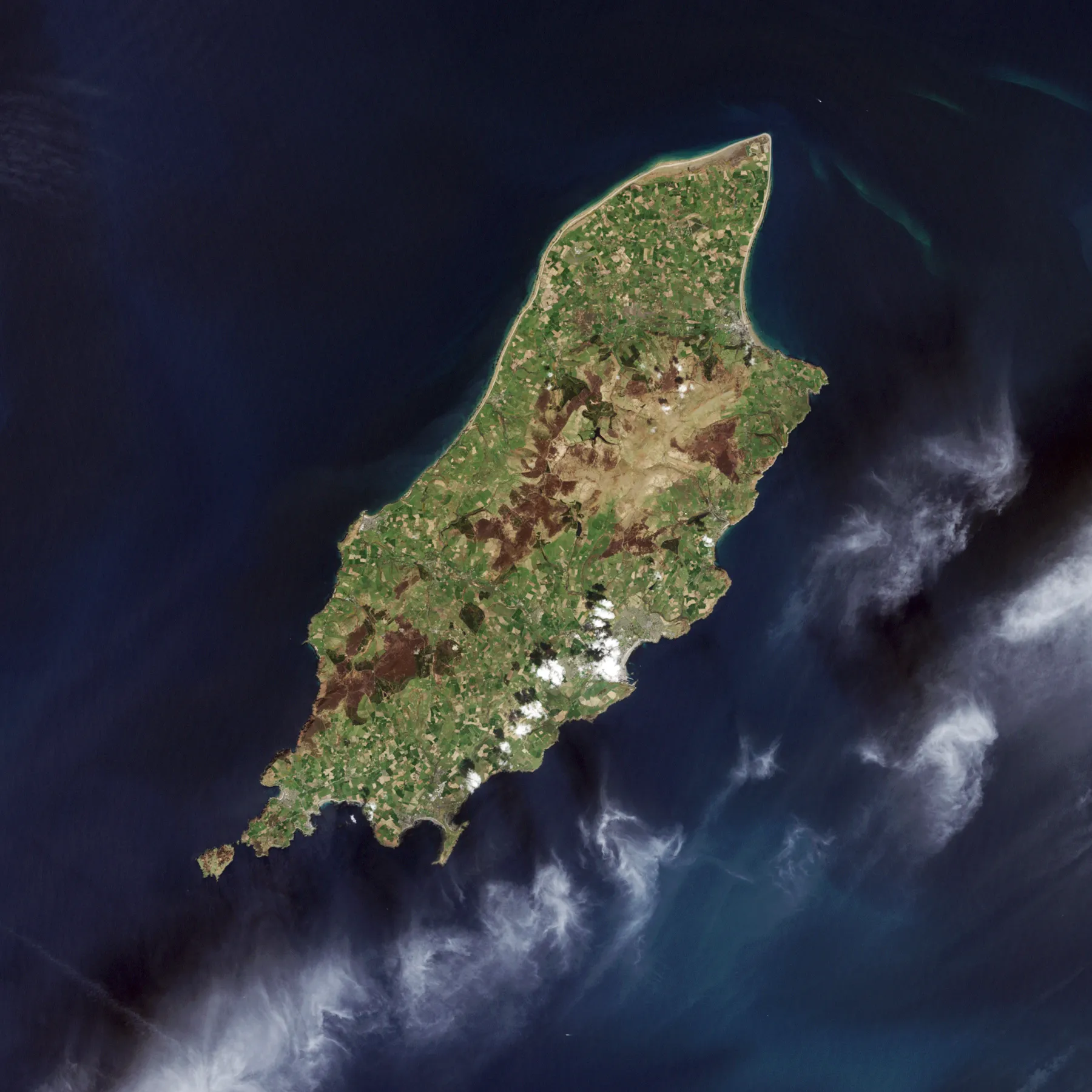Satellite view of the Isle of Man